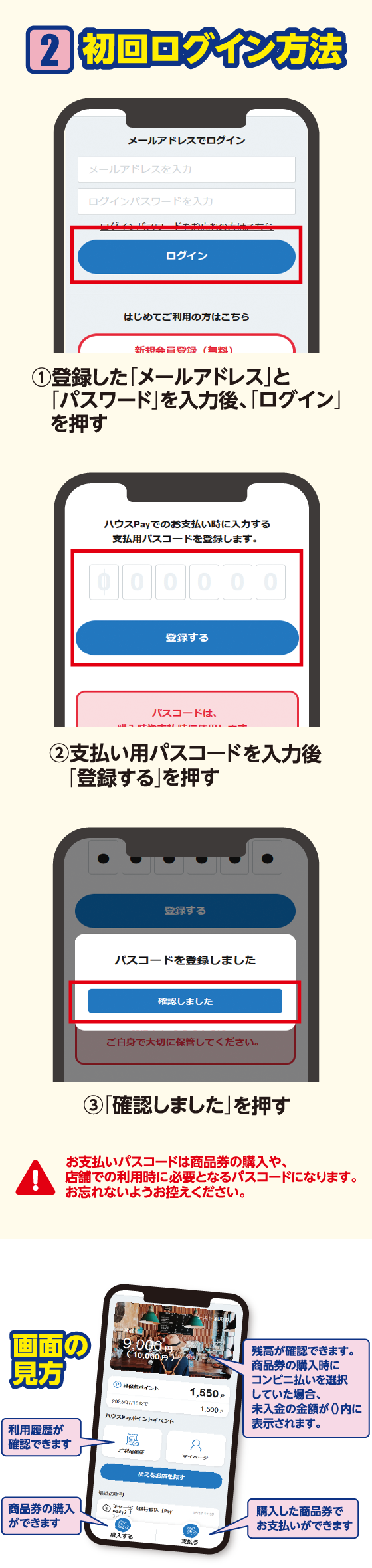 初回ログイン方法